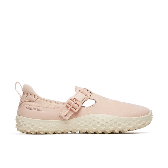 Hebilla cruzada de nobuk para mujer