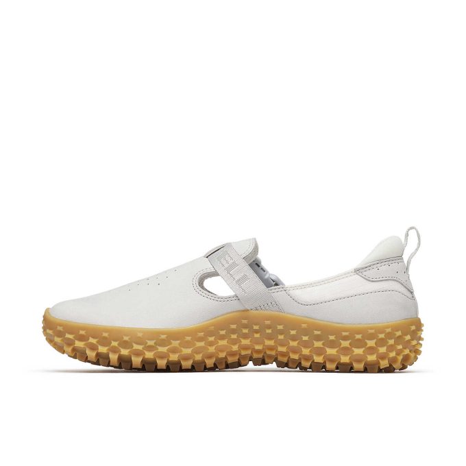 Hebilla cruzada de nobuk para mujer